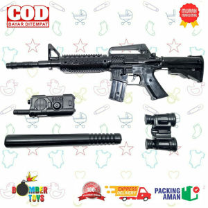 MAINAN ANAK REPLIKA PISTOL TOPENG SENAPAN COSPLAY PERANG KREREK SNI Police Trelek Friction