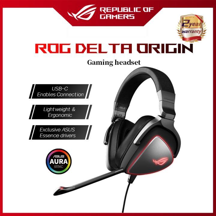 Asus Rog Red Led Gaming Headset ASUS ROG Delta Origin