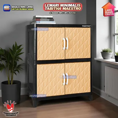 Lemari Pakaian Plastik Lemari Pintu Rak Serbaguna Maestro Tabitha Original Lemari Minimalis Modern