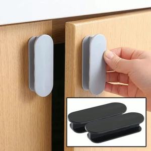 LDIES 2PCS Cabinet Pulls Drawer Knobs Self-Adhesive Wardrobe Pulls Cabinet Drawer Handles Kitchen Cupboard Furniture Hardware 2Z6B9