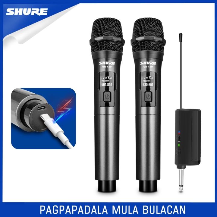 Shure wireless microphone UR 11D 12D for bluetooth speaker videoke