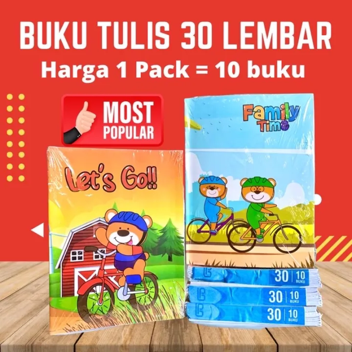 BUKU TULIS 30 LEMBAR / PACK ( 10 Buku ) | Lazada Indonesia