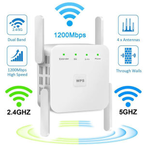 5Ghz WiFi Repeater Wireless Wifi Extender WiFi Booster Signal Amplifier 1200Mbps Long Range WiFi Receiver Signal Repiter