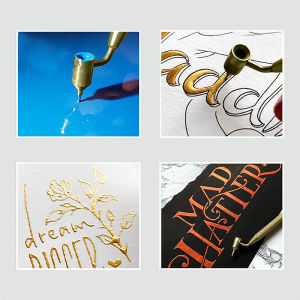 [Mariannes] Slanting Fine-line Paint Pen Fluid Writer Pen Writer Paint Applicator Pen