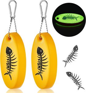 Yaomiao 2 Pcs Floating Keychain Glow in Dark 3.9 x 1.6 Inch Yellow
