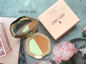 สินค้าส่งเร็ว SUIKONE บลัชออนไฮไลท์ 2 in 1 สีสวยติดทน พร้อมความฉ่ำเงา ขนาด 4.1g*2 No.G-104