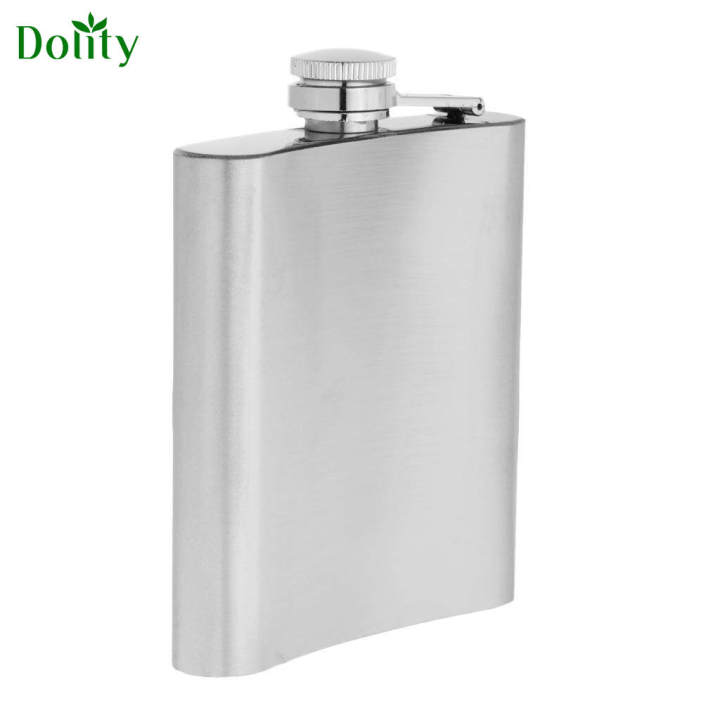 Dolity Portable Hip Flask Alcohol Flagon with Keychain Travel Fishing 140/200/250ml Lazada PH