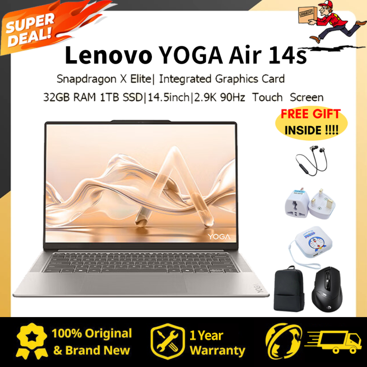 2024 Lenovo YOGA Air 14s AI Laptop/Lenovo YOGA Laptop/Lenovo Snapdragon AI Laptop/Lenovo Laptop/Lenovo Touch Screen Laptop/Lenovo 14.5inch 2.9K 90Hz Touch Screen OLED Notebook|Snapdragon X Elite 32G 1T Computer Notebook/联想YOGA Air 14s