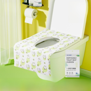 💕Three-Layer Thickened💕Disposable Antibacterial Toilet Mat Lazy Toilet Mat with Hot Air Cotton Layer to Isolate Cool Waterproof and Antibacterial Maternity Hospital Hotel Travel Essential