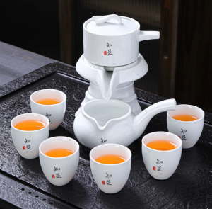 Teapot Tea Set Kung Fu Set Rotating Home Tea Maker Ceramic Teacup Tea Tray