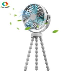 [Celectroni]Portable Home Outdoor Small Fan USB Charging 3 Speeds Table Outdoor Cooler Neck Fan Cart Stroller Fan Desktop Tripod Fan