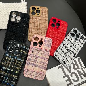 Fashion Tweed Jacket Same Phone Case for iPhone 16 15 14 13 12 11 Pro Max Plus Camera Protection Soft Silicone Shockproof Cover