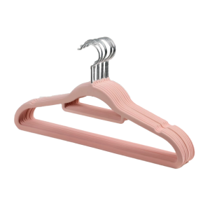 50 PCS Non-slip Velvet coat hangers High quality deformation resistance with 360° Swivel Hook