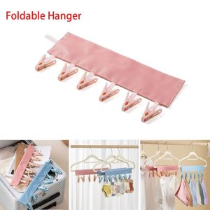 CRUSHES Portable Clothespins Bathroom Hanger Travel Clothes Racks Foldable Drying Underwear Small Clips Gifts Fabric Travel  Clothespins