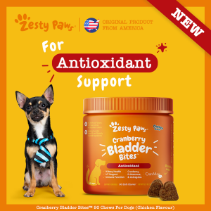 Zesty Paws Urinary Tract Bites for Dogs Antioxidant - Chicken Flavor (90 Soft Chews) (EXP:02 2027)