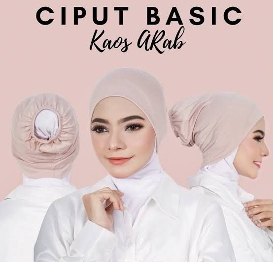 DALAMAN CIPUT KAOS ARAB POLOS KARET BELAKANG / INNER JILBAB HIJAB KAOS ...