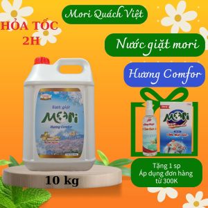 nước giặt mori/ nước giặt xả mori hương comfor hương dịu nhẹ giúp quần áo thơm tho can 10kg