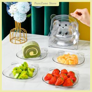 [PureZone] ถาดเก็บอาหารรูปหมีน่ารัก1ชิ้นถาดใส่ขนมผลไม้อบแห้งจานใส่ขนมขบเคี้ยวสำหรับงานปาร์ตี้จานถั่ว