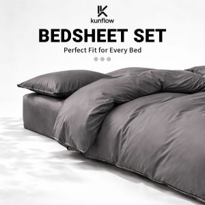 KUNFLOW 1000TC Combed Cotton Bedsheet Set | Soft Smooth Hotel Style | Breathable Cooling Bedding Set