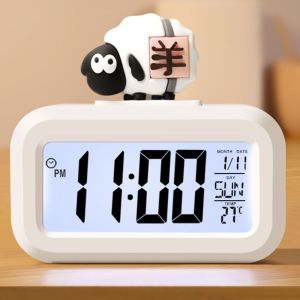 MKEB LED Cartoon Date Stopwatch Calendar For Studying Digital Table Clocks Countdown Timer Desktop Alarm Clock Reminder