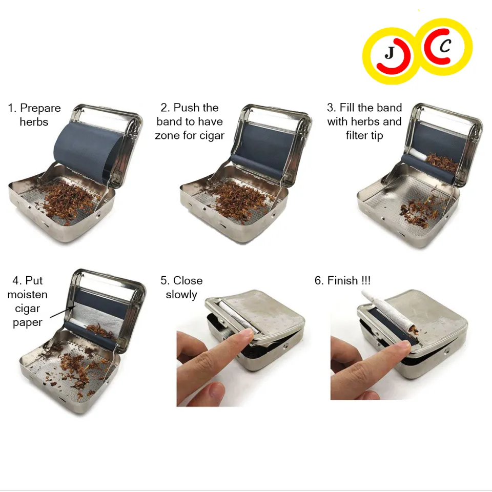 Mascotte Rollbox Gizeh RollBox 70mm 79mm 110mm Adjustable from 8mm to 6mm  Filter Tips Hand Rolling Box Rolling Machine 卷烟器 Joint Roll Box Roll Gauze  Zig Zag Rolling Box Gauze Rolls -