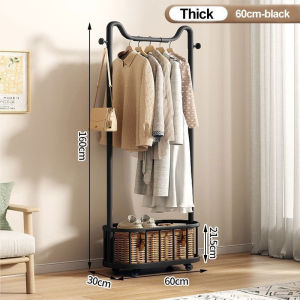 Nordic Luxury Clothing Rack Bedroom Floor Clothes Storage Hanger Universal Wheel Metal Coat Rack