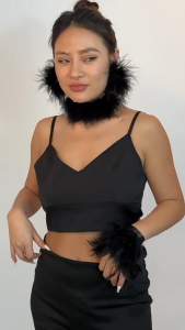 Lông còng Vòng tay có khóa lông Vòng đeo tay kêu tách dây đeo cổ tay lông viền rìa vòng chân Cuff tay áo trang trí ngày lễ