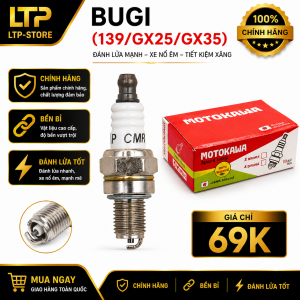 Bugi (Buri) MOTOKAWA CMR7/HGX25/GX35/GX50 Dùng Cho Máy Phát Cỏ / Máy Bơm Nước 4 Thì