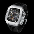 Richard Mille style Mod Kit For Apple Watch Series 8 7 45mm 44mm Aluminum alloy case fluororubber strap for i Watch 8 7 6 5 4 SE watch Modification accessories (not including watch) . 