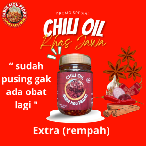 chili oil saus dimsum | saus pangsit| sambel  mie jebew | chili oil pedas gurih| bumbu pelengkap halal