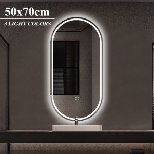 120*50cm LED Full-Length Mirror Three Color Light Adjustablemirror with light mirror wallClear Living Room