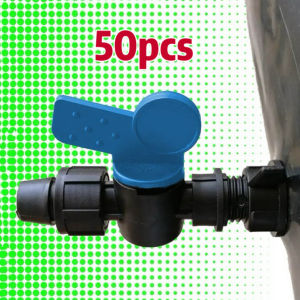 DRIP VALVE Tape Lock nut by pass Irrigation 16mm Hose Connector with 100M PE Plastic Irrigation Hose