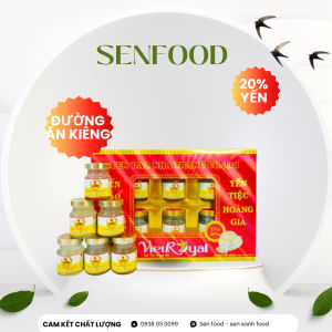 Hộp 6 hũ yến sào đường ăn kiêng 20% yến VietRoyal 70ml