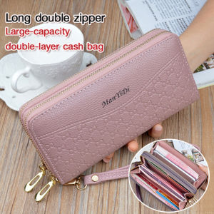 guinian Thời trang đôi Ví nữ dài Ví ly hợp dung lượng lớn Túi điện thoại di động