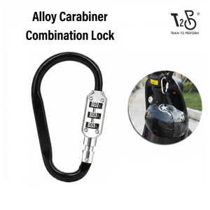 T2P Heavy-Duty Alloy Carabiner Combination Lock 3-Digit Keyless Security Helmets Backpacks & Gear