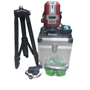 HỘP NHÔM CAO CẤP Máy cân bằng laser 5 tia xanh bóng lép siêu sáng AK -Bảo hành 12 tháng