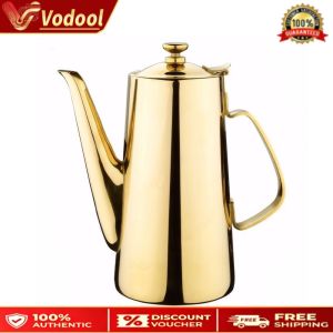 Stainless Steel Tea Kettle Non- Slip Handle Cold Water Kettle Large Capacity Water Pot Wide Mouth for Coffee Tea Juice
