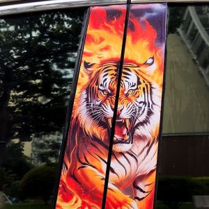 [ Cửa Hàng Bán Chạy ] Xe Ô Tô B Nhãn dán trang trí với sự sáng tạo độc đáo B Nhãn dán bảo vệ cột chú hề Jinx nhãn dán trang trí sửa đổi cột trung tâm tùy c