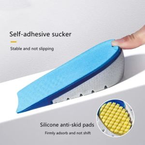 1Pair TPE Height Insoles Invisible Height Increase Half Shoes Pad Silicone Gel Heel Cups Pad Cushion for Feet Soles Relieve Foot Pain Protectors Spur Support Shoes Pad Feet Care Inserts for Men Women