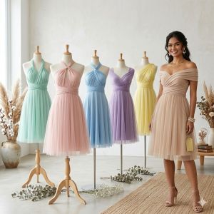TULLE pm for more colors hi-quality infinity dress KNEE LENGHT