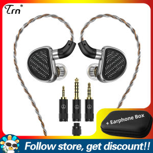 TRN TA4 2BA + 2DD Knowles ไฮบริดหูฟังแบบ In-Ear เพิ่ม Faeal PU กล่องเก็บของสี่เหลี่ยมมีความสะดวกสบายในการสวมใส่ปลั๊กอุดหูกึ่งเปิดหลังออกแบบ HiFi เสียงเบสคุณภาพสูงพร้อมช่องเสียบ3.5/2.5/4.4มม. หูฟังสำหรับเล่นเกมกีฬาสำหรับผู้เล่นสมาร์ทโฟนคอมพิวเตอร์