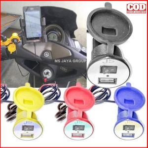 Charger Hp Untuk Motor Sambung Ke Aki Waterproof Ada On Off Casan Cesan OK