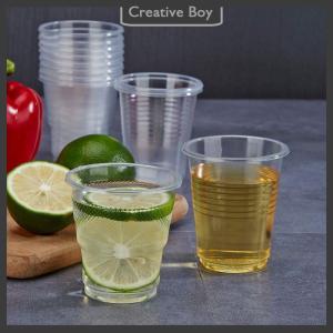 [Creative] 50 cái dùng một lần rõ ràng cốc nhựa ngoài trời dã ngoại sinh nhật nhà bếp bên Bộ đồ ăn bên ly nhựa cho đồ uống lạnh