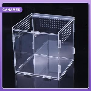 【CANAMEK】 Acrylic Transparent Reptile Breeding Box Terrarium Habitat Insect Spider Lizard Scorpion Feeding Cage Arboreal Enclosure Case