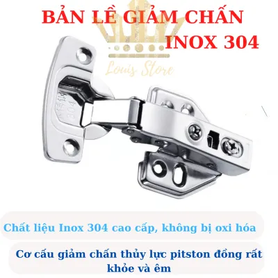 Bản Lề Giảm Chấn Inox 304 Có Piston Giảm Chấn Không Lo gỉ Bản Lề Tự Hãm Bản Lề Cho Cửa Tủ Nội Thất Inox