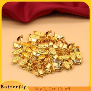 Butterfly 10ชิ้นเงินทองหยวนจีนเบ้าหล่อทองรูปปั้นทองแท่งประดับตกแต่งปีบาร์ใหม่โชคดีเงินความเจริญรุ่งเรือง