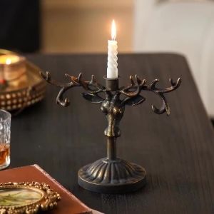 xpkQ Retro Metal Candle Holders Creative Household Living Room Desktop Ornament Romantic Candle Holders Home Decoration Gift Ideas 7M5T2