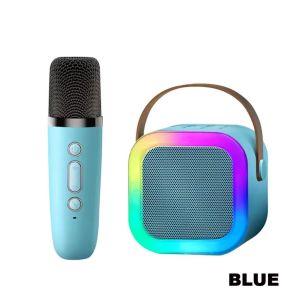 Wireless Karaoke Speaker With Mic Portable RGB Light Wireless Bluetooth Speaker With Microphone For Singing Karaoke