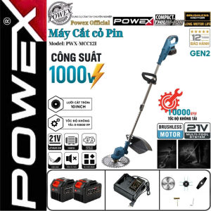 Máy cắt cỏ POWEX PW-CC9ING2 – 1000W siêu khỏe mô-tơ BL tốc độ 10000 V/P Động cơ không chổi than