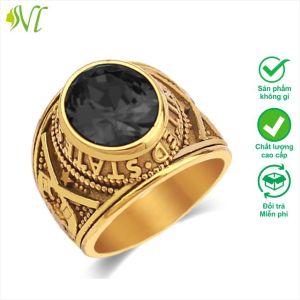 Nhẫn nam mỹ ngầu cá tính titan Nhẫn nam titan hải quân mỹ mặt đá nổi cá tính Nhẫn mỹ cao cấp Nhẫn quân đội mỹ Nhẫn quân đội mỹ cổ Nhẫn titan nam Nhẫn titan cao cấp Nhẫn titan chống gỉ Nhẫn titan mạ vàng Nhẫn titan cao cấp - Ngừ Đẹp Vì Lụa